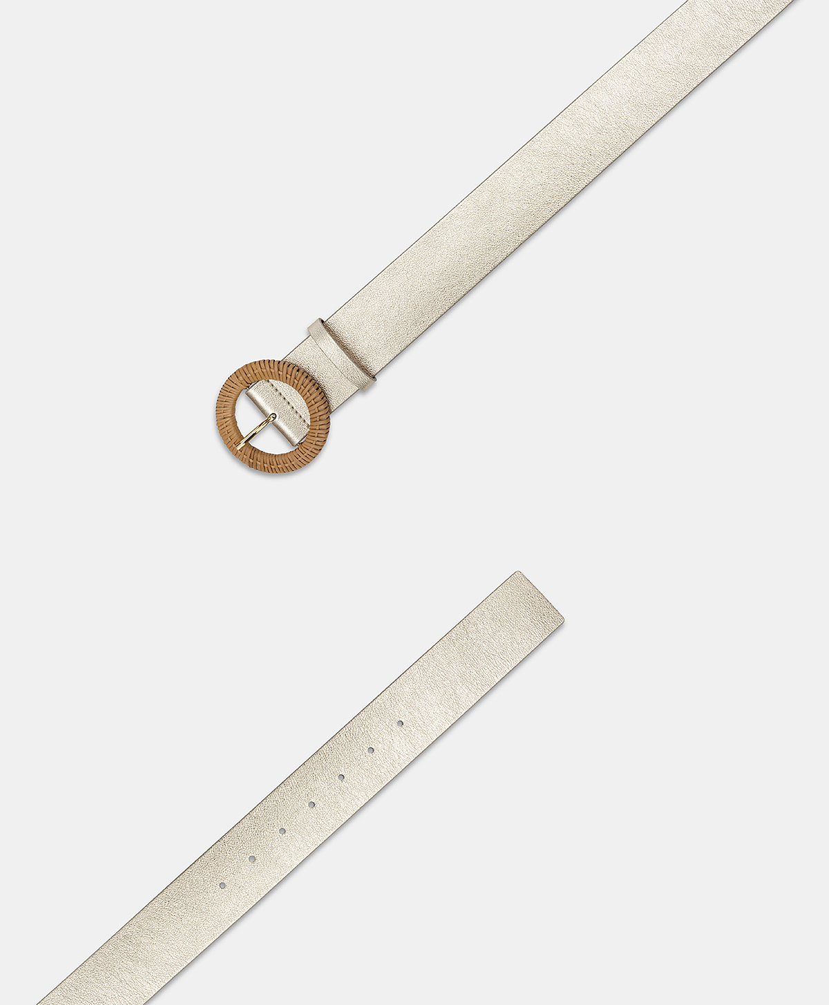 ADAH BELT IN LEATHER - LIGHT GOLD - Momonì