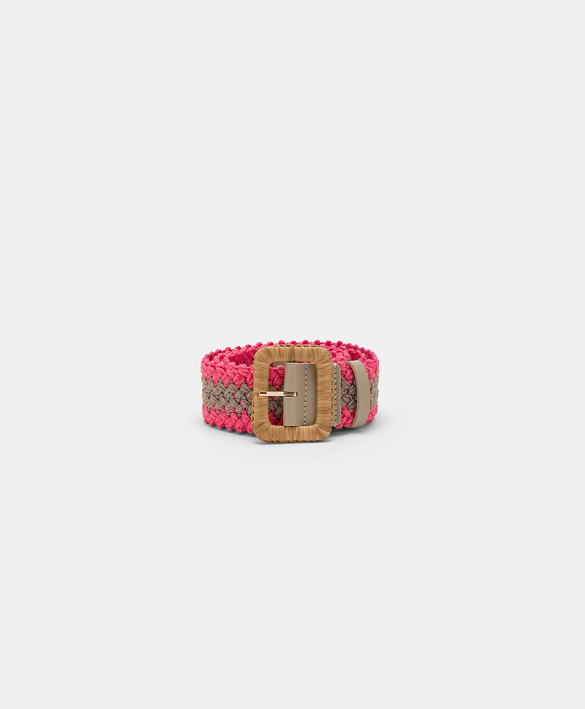 MALIKA BELT WITH BUCKLE - SAND/PINK - Momonì