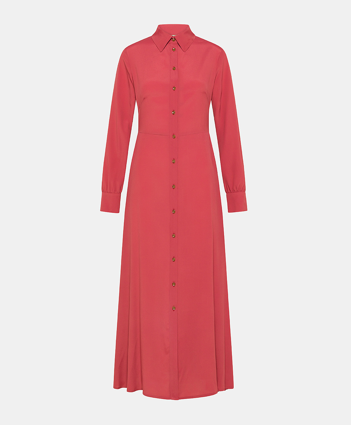 ROBE BETHANY EN ACÉTATE DE SOIE UNI - AMARANTE - Momonì