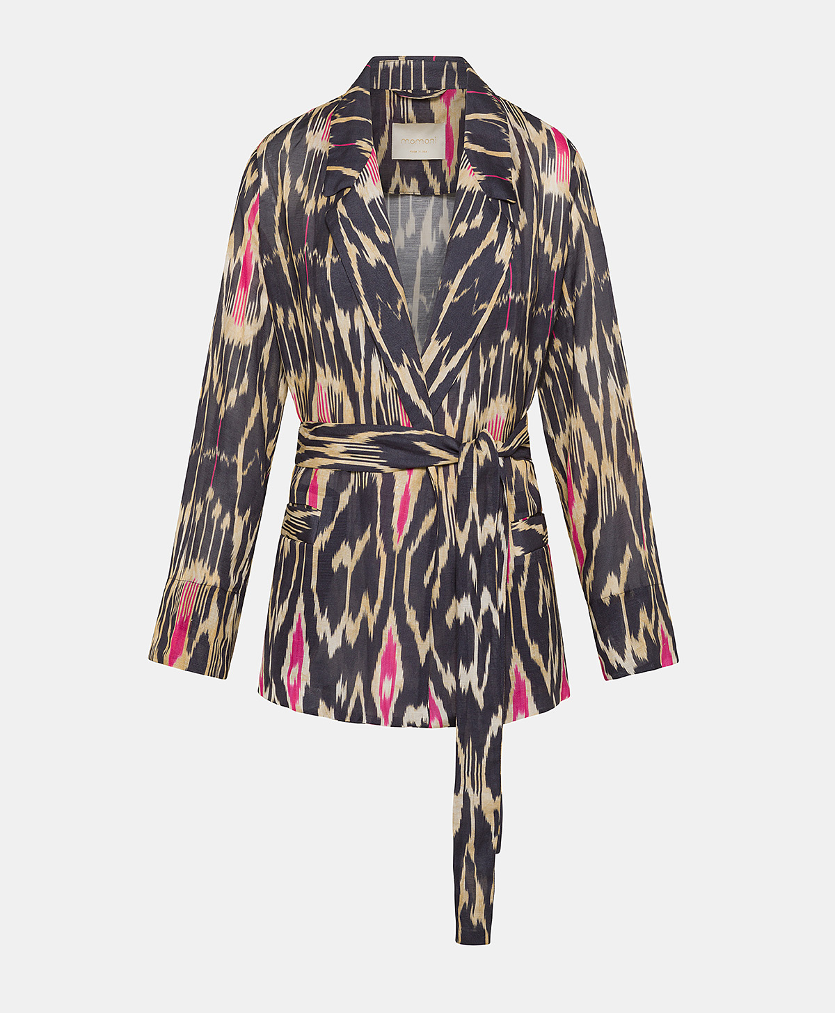 CRISTAL JACKET IN VISCOSE/LINEN - MULTICOLOR BLUE - Momonì