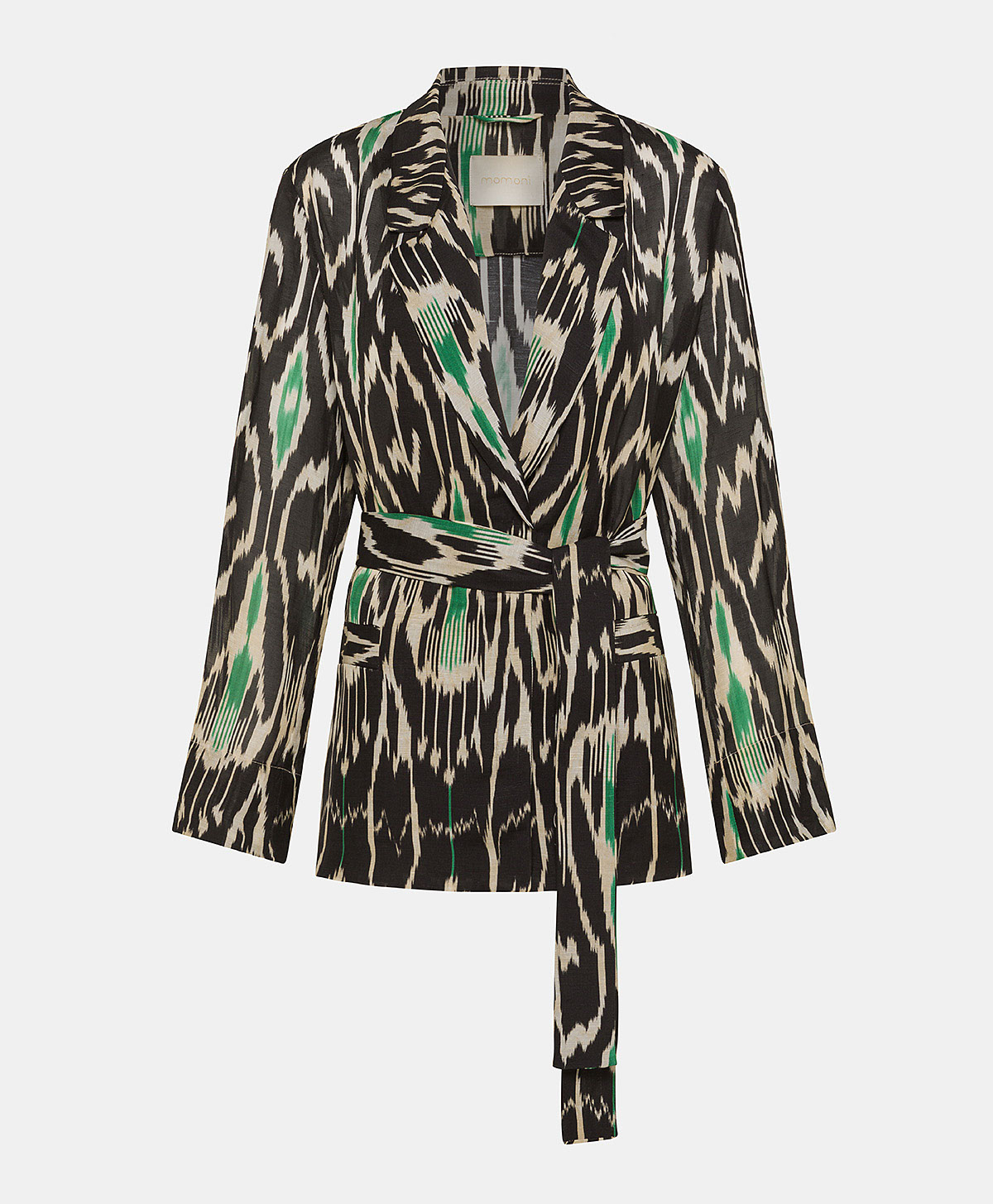 VESTE CRISTAL EN VISCOSE LIN - MULTICOLORE NOIR - Momonì