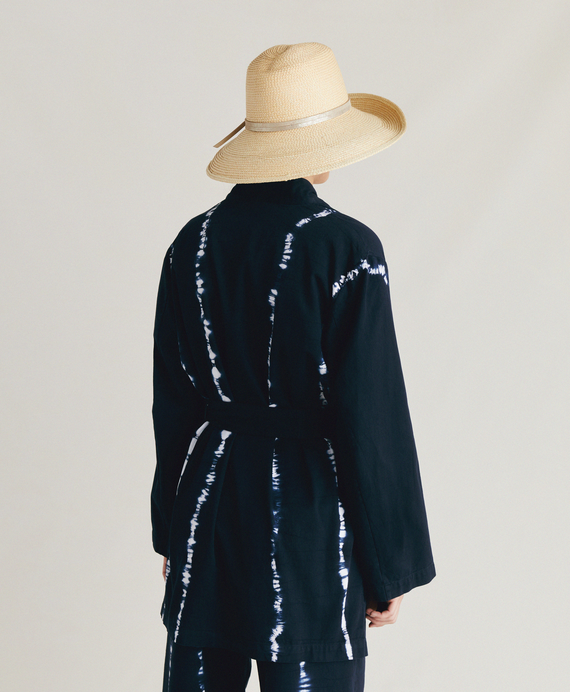 EUGENIE JACKET IN TIE&DYE GABARDINE - INK - Momonì