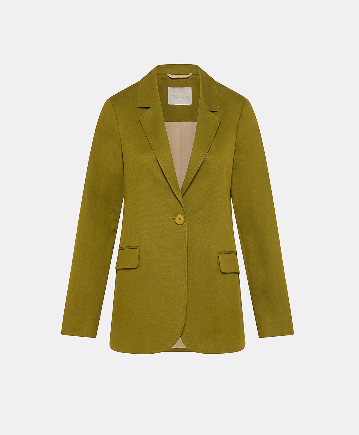 FUTURA JACKET IN STRETCH GABARDINE - OLIVE GREEN - Momonì