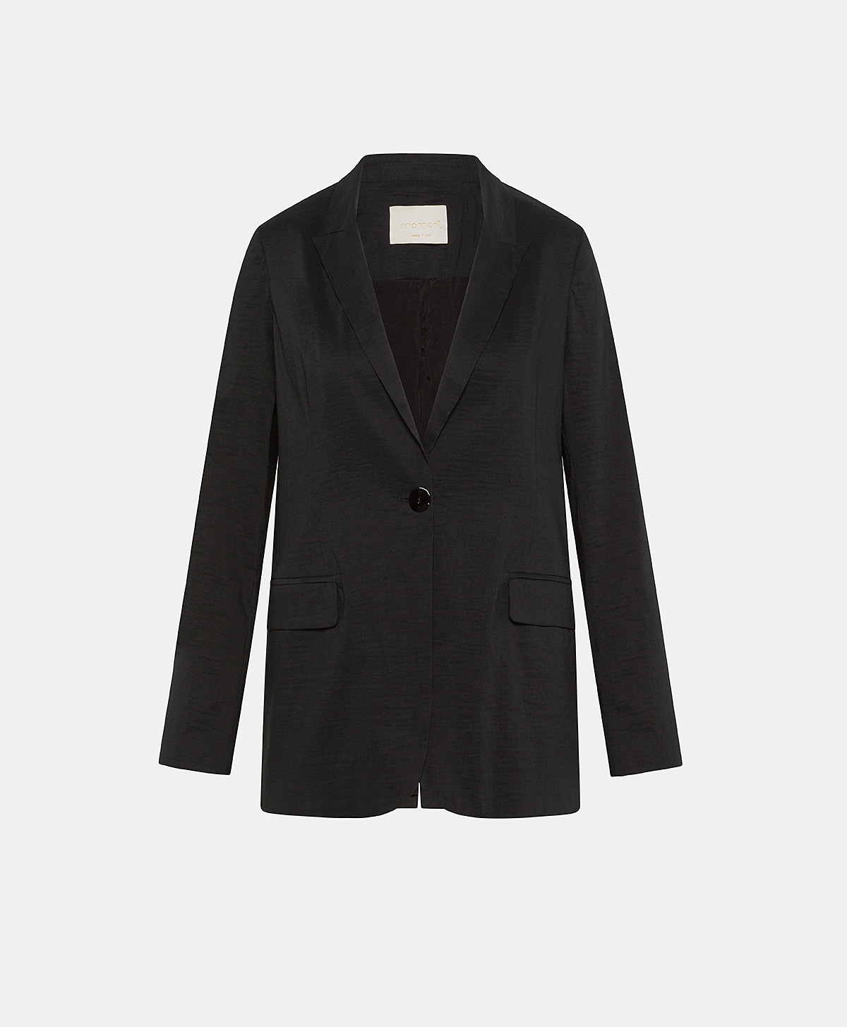 LUNEL JACKET IN COTTON LINEN - BLACK - Momonì
