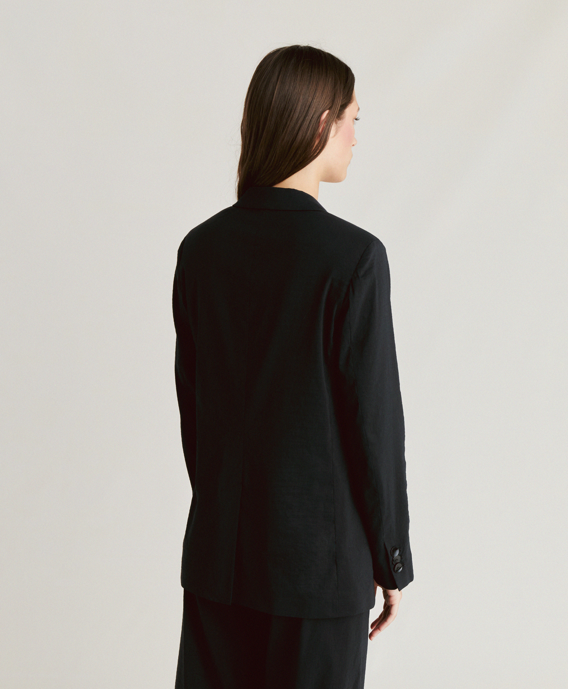 LUNEL JACKET IN COTTON LINEN - BLACK - Momonì
