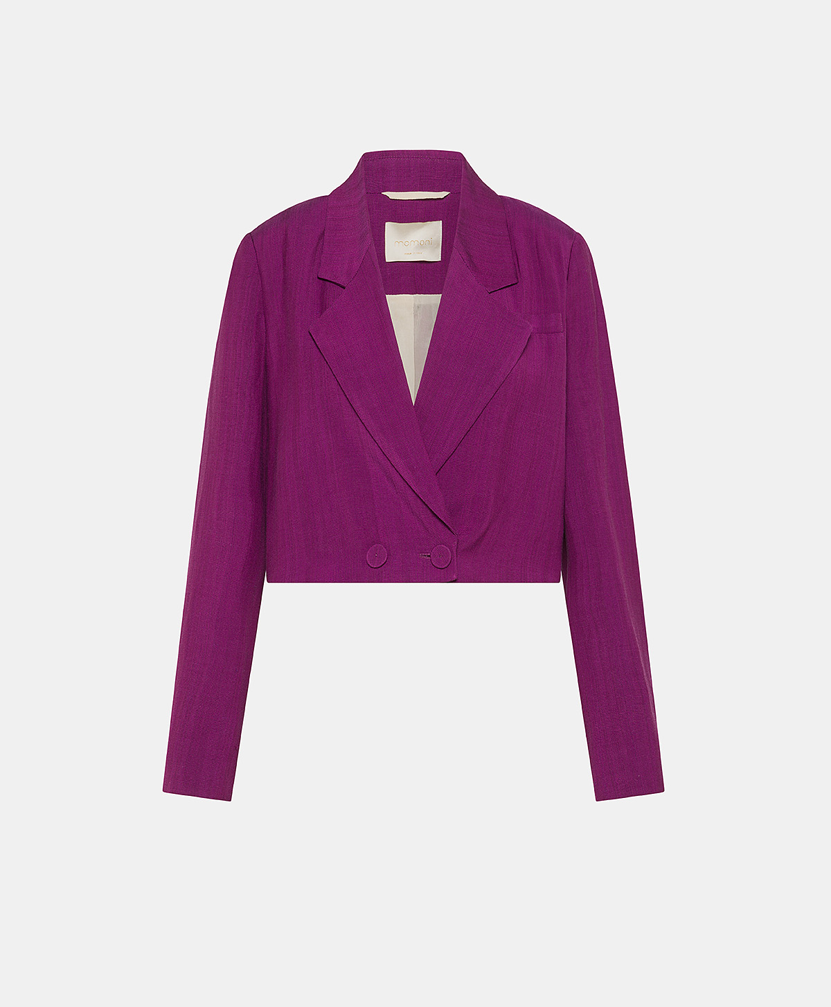 ROSITA JACKET IN ELEGANT VISCOSE LINEN - CYCLAMEN - Momonì