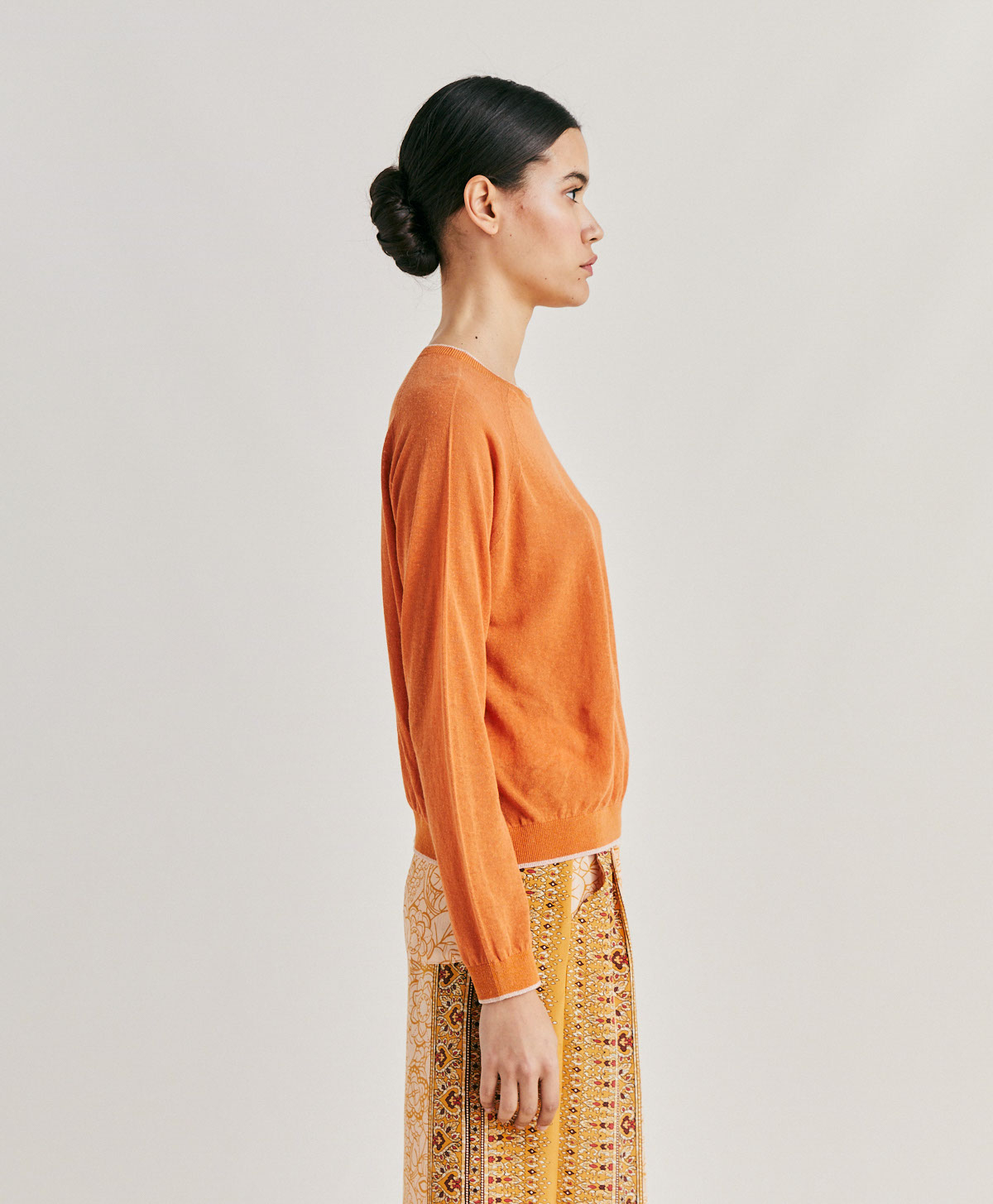 RIO KNITWEAR IN LINEN - ORANGE - Momonì