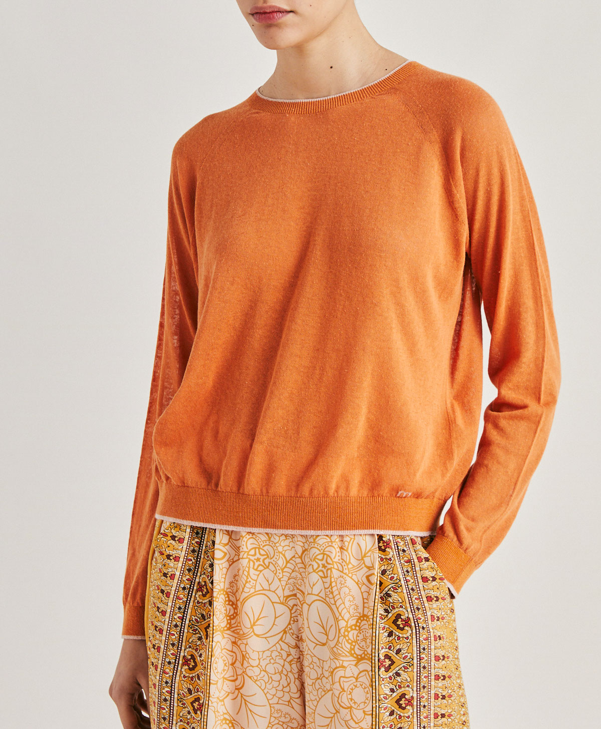 RIO KNITWEAR IN LINEN - ORANGE - Momonì