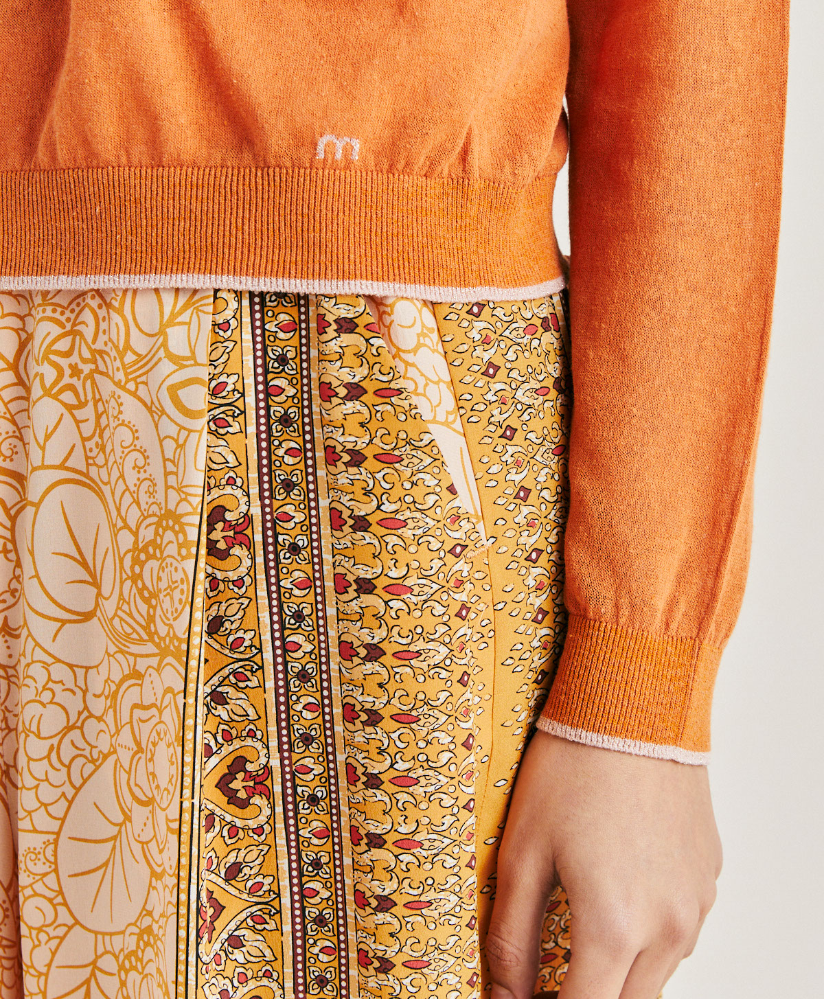 RIO KNITWEAR IN LINEN - ORANGE - Momonì