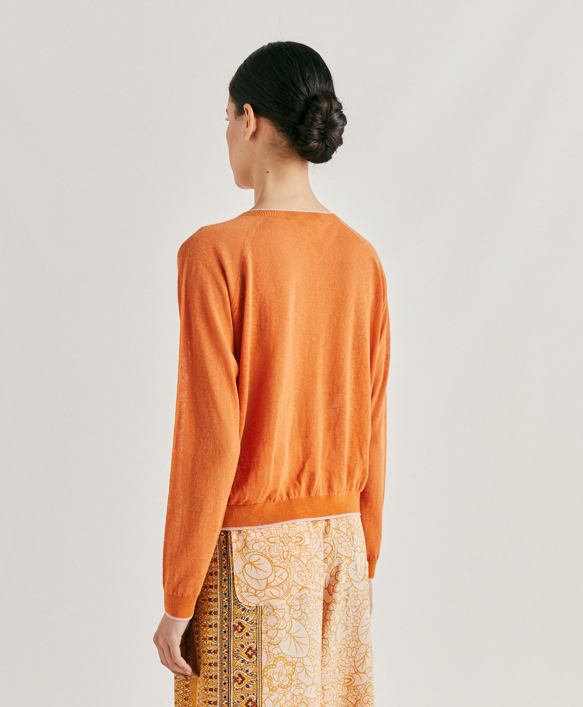 RIO KNITWEAR IN LINEN - ORANGE - Momonì