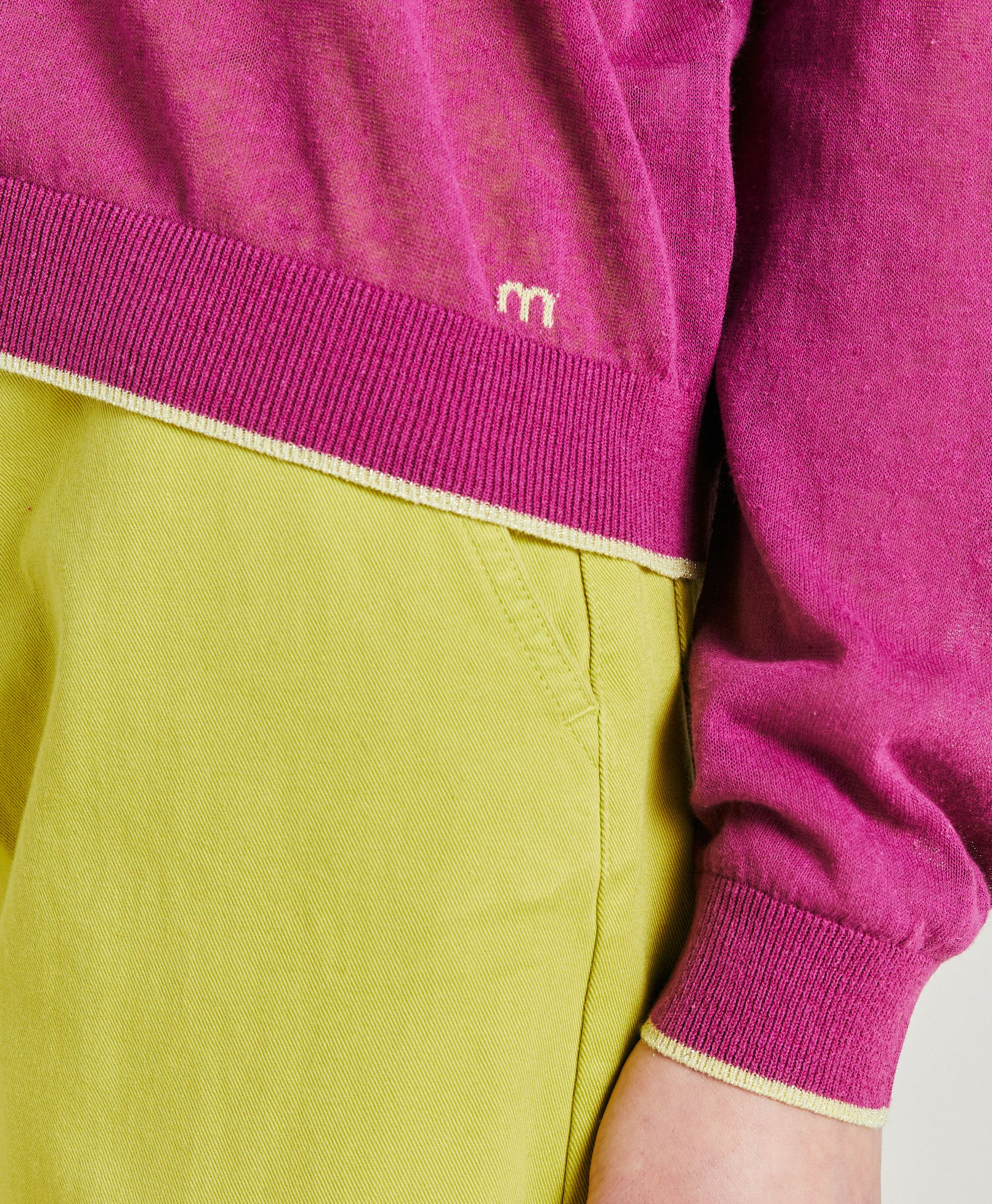 RIO KNITWEAR IN LINEN - CYCLAMEN - Momonì