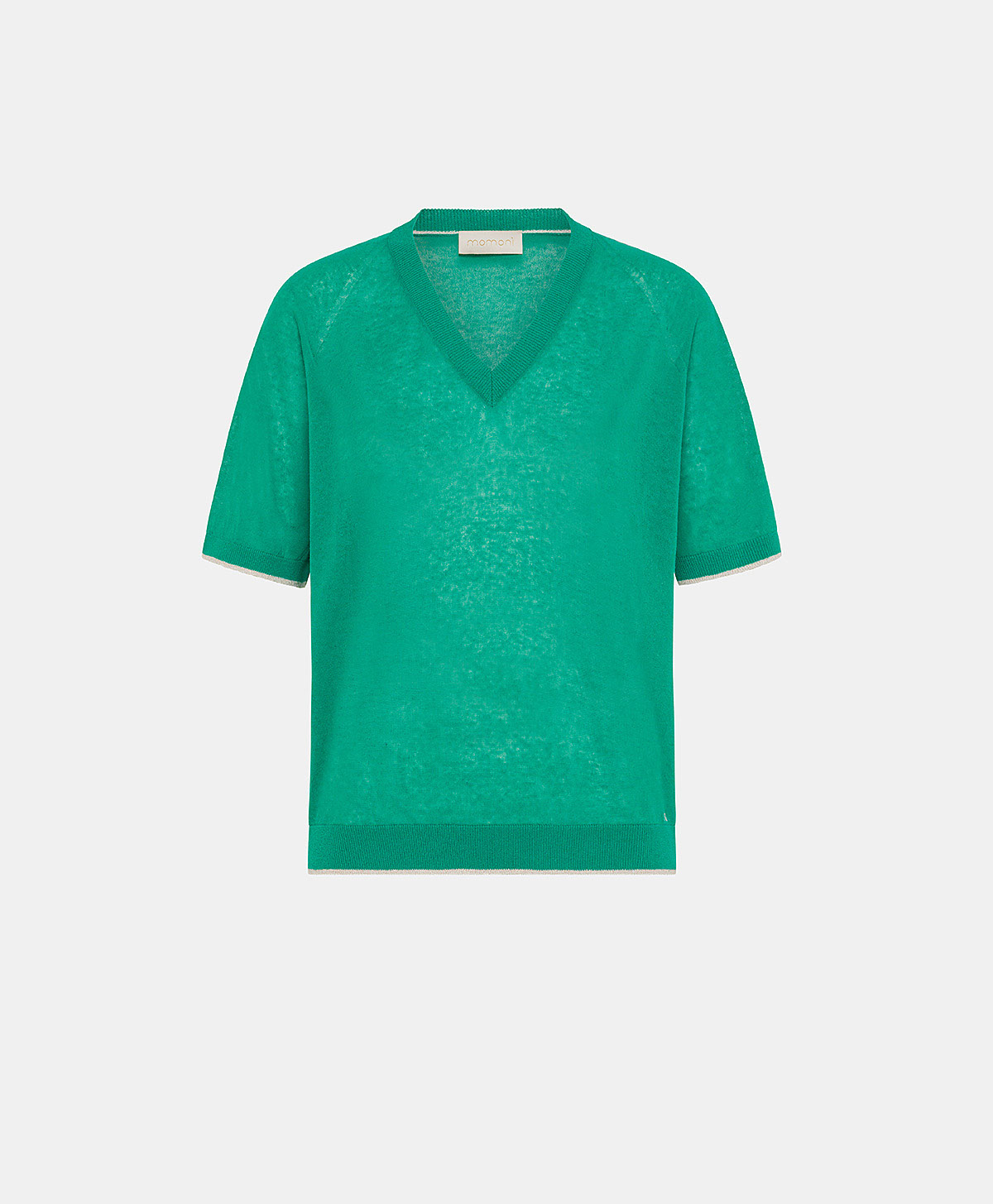 TRICOT EDIE EN LIN - VERT ÉMERAUDE - Momonì