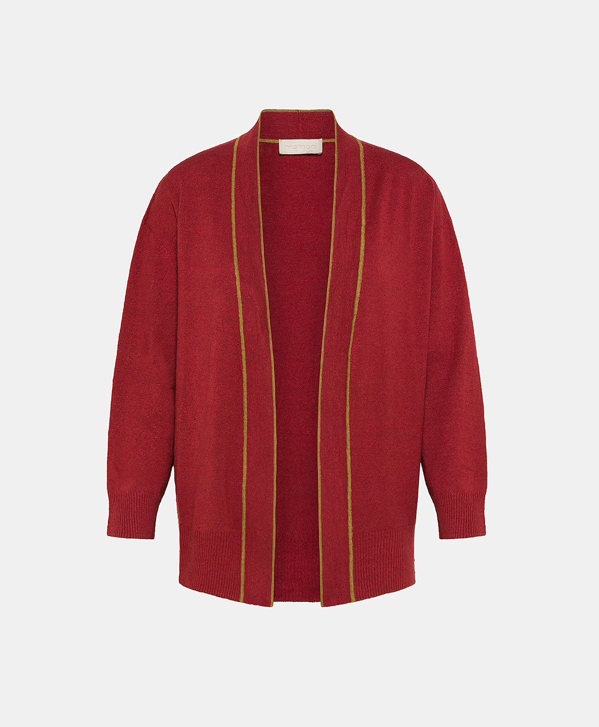 SANDY CARDIGAN IN STRETCH LINEN - BORDEAUX - Momonì