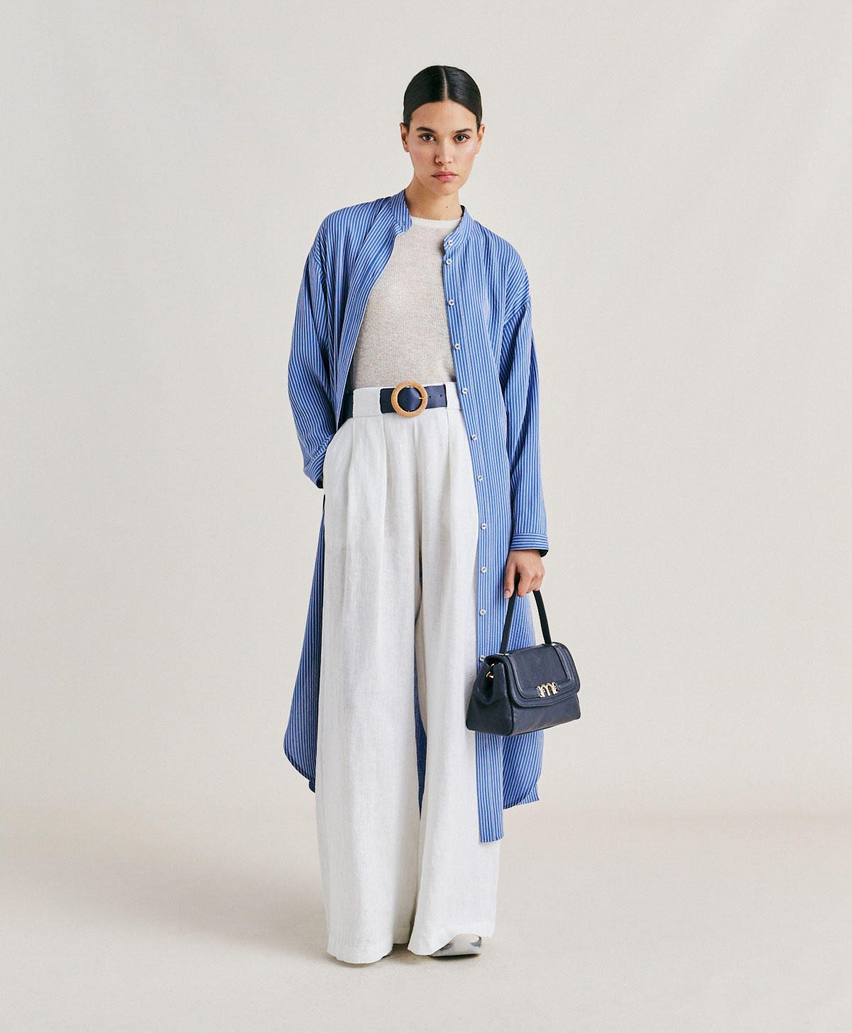 ASPEN PANT IN LINEN - OPTICAL WHITE - Momonì