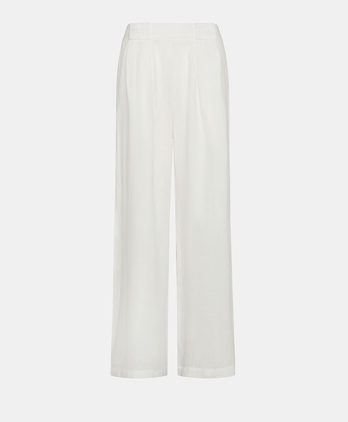 ASPEN PANT IN LINEN - OPTICAL WHITE - Momonì
