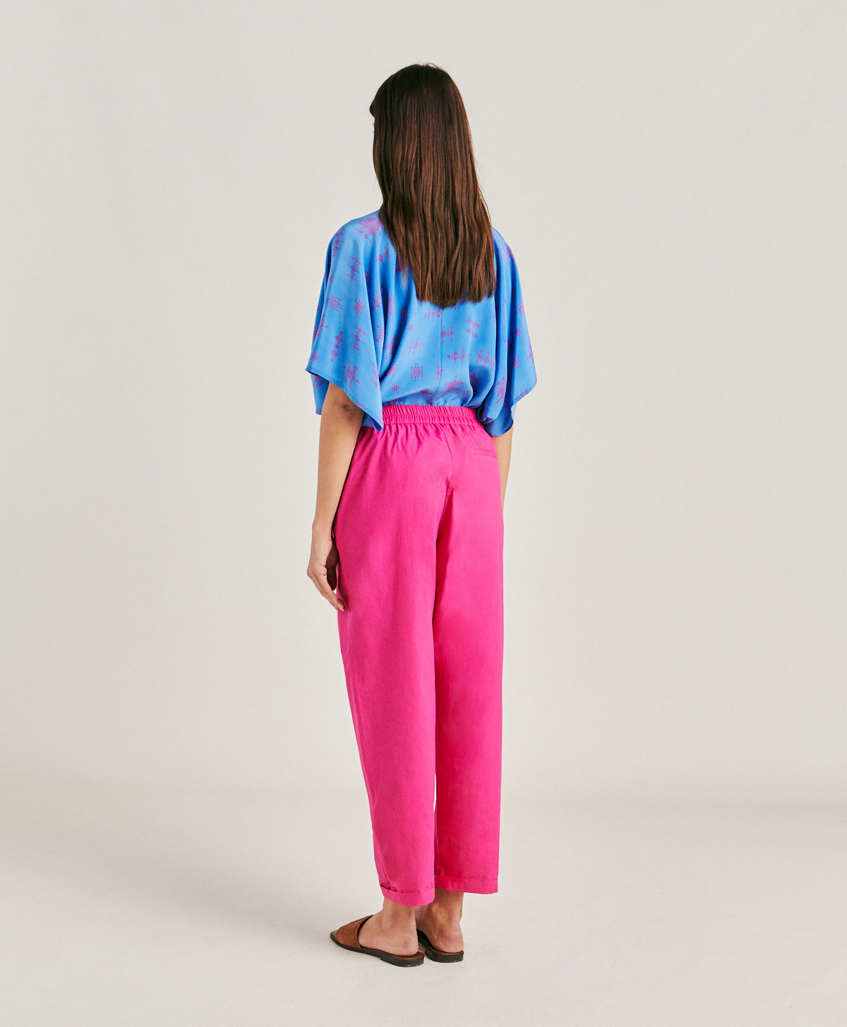 IDAHO PANT IN POPLIN - FUCHSIA - Momonì