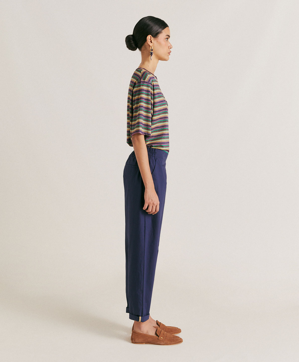 IDAHO PANT IN POPLIN - BLUE - Momonì