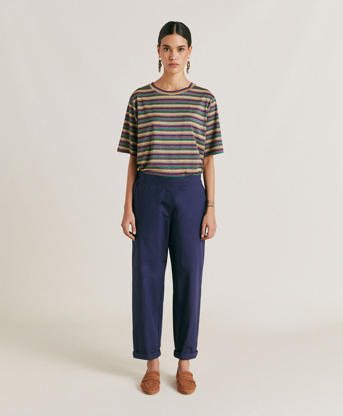 IDAHO PANT IN POPLIN - BLUE - Momonì