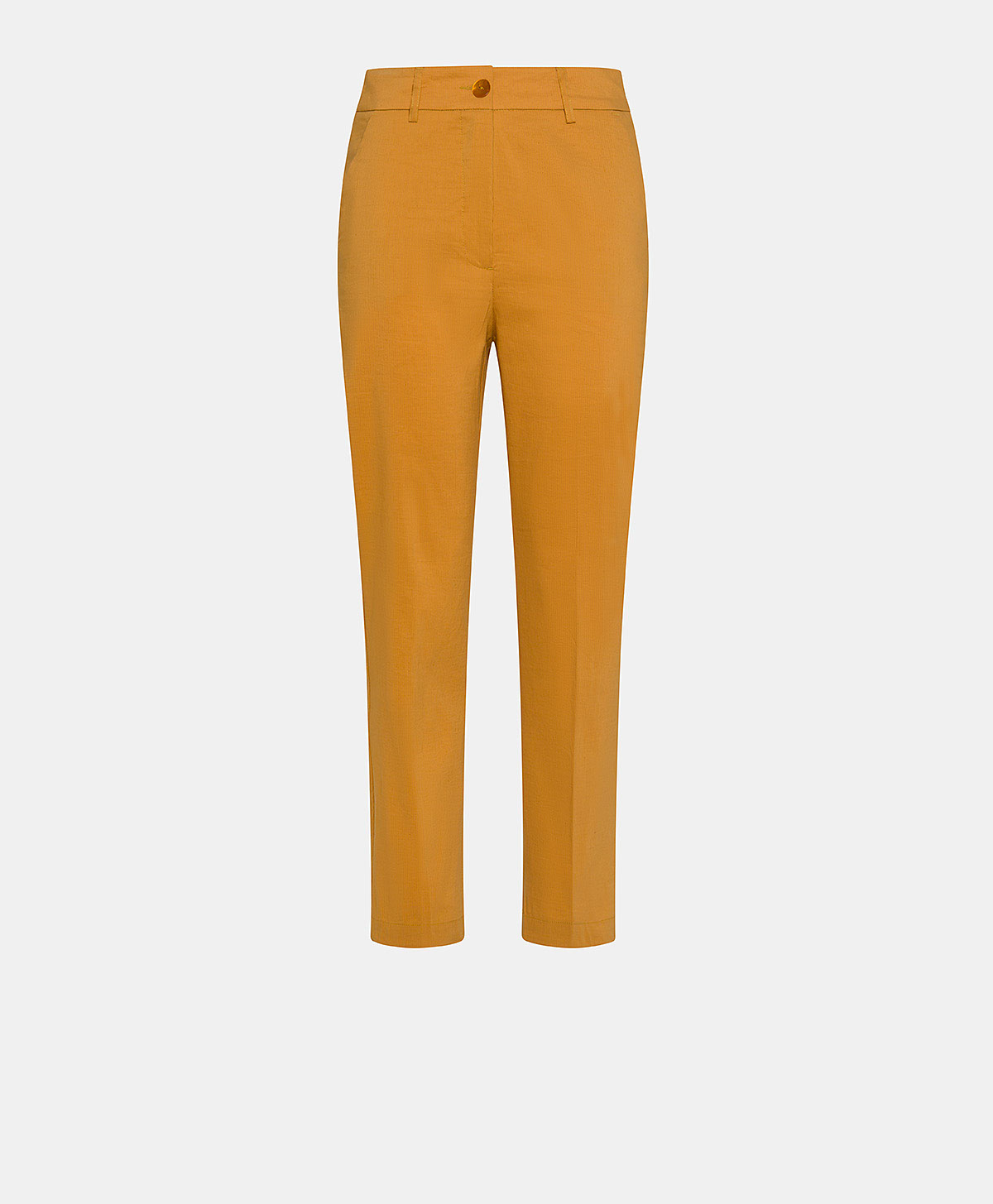 PANTALON LYON EN LIN COTON - PAPAYA - Momonì