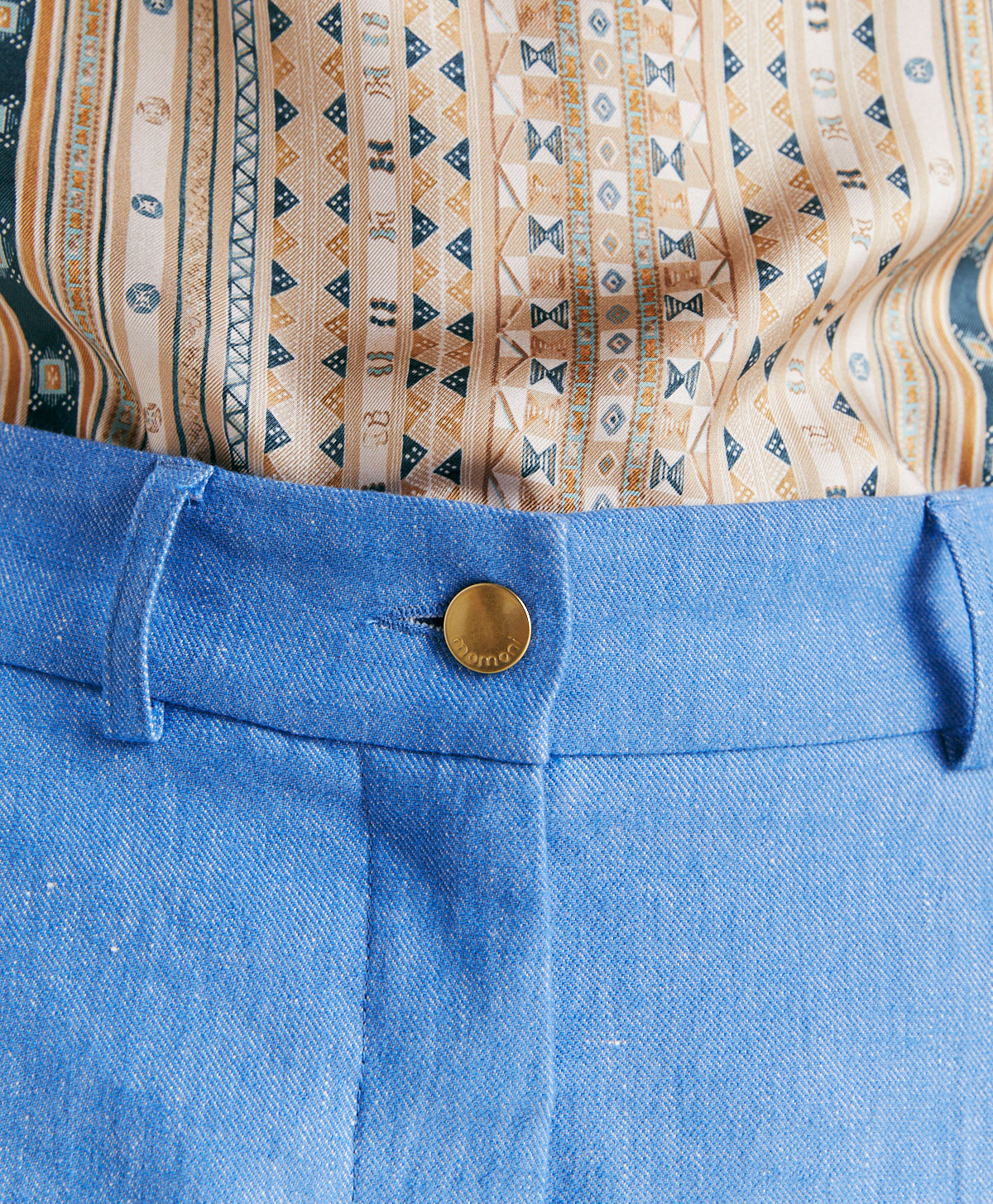 JOY PANT IN LIGHT DENIM - LIGHT BLUE - Momonì