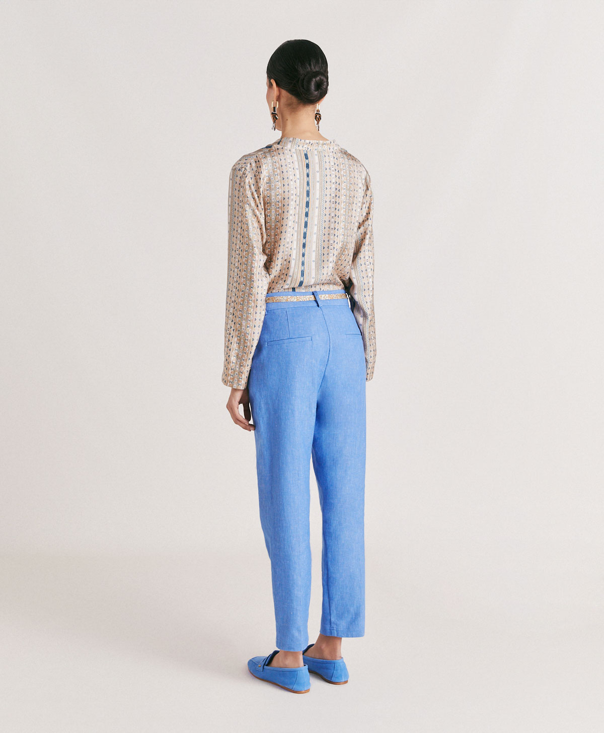 JOY PANT IN LIGHT DENIM - LIGHT BLUE - Momonì