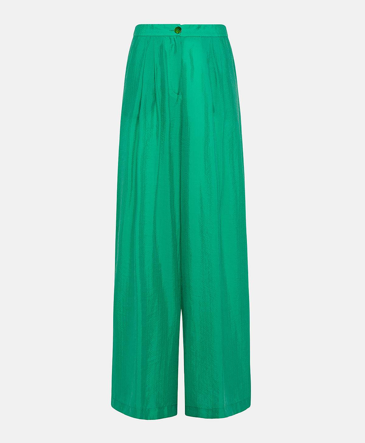 PATRICE PANT IN JACQUARD CUPRO - EMERALD GREEN - Momonì