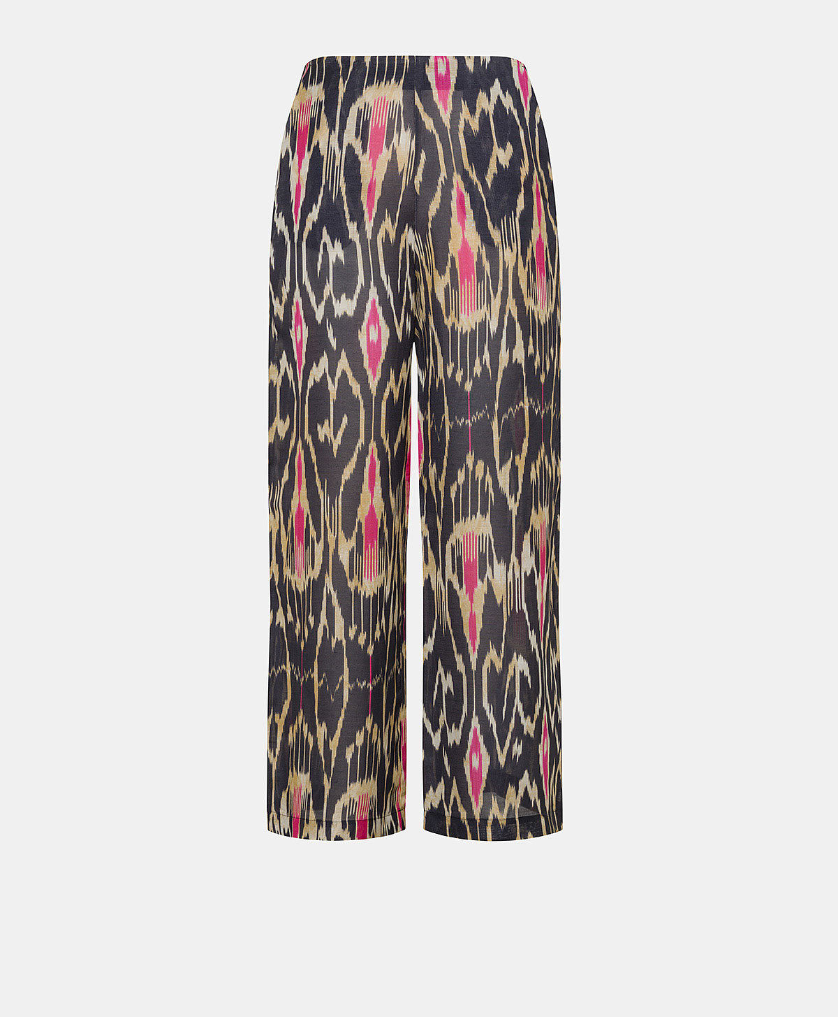 PANTALON GINEPRO EN VISCOSE LIN - MULTICOLORE BLEU - Momonì