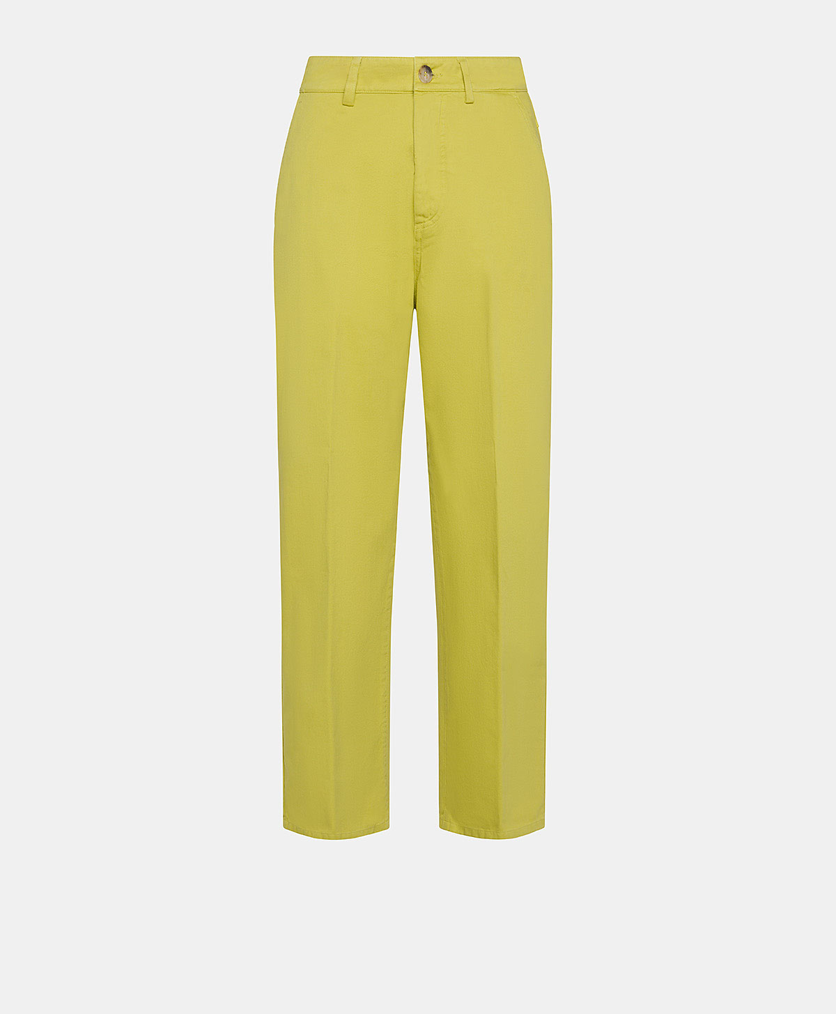 PANTALON FUCSIA BIS EN GABARDINE - VERT ACIDE - Momonì