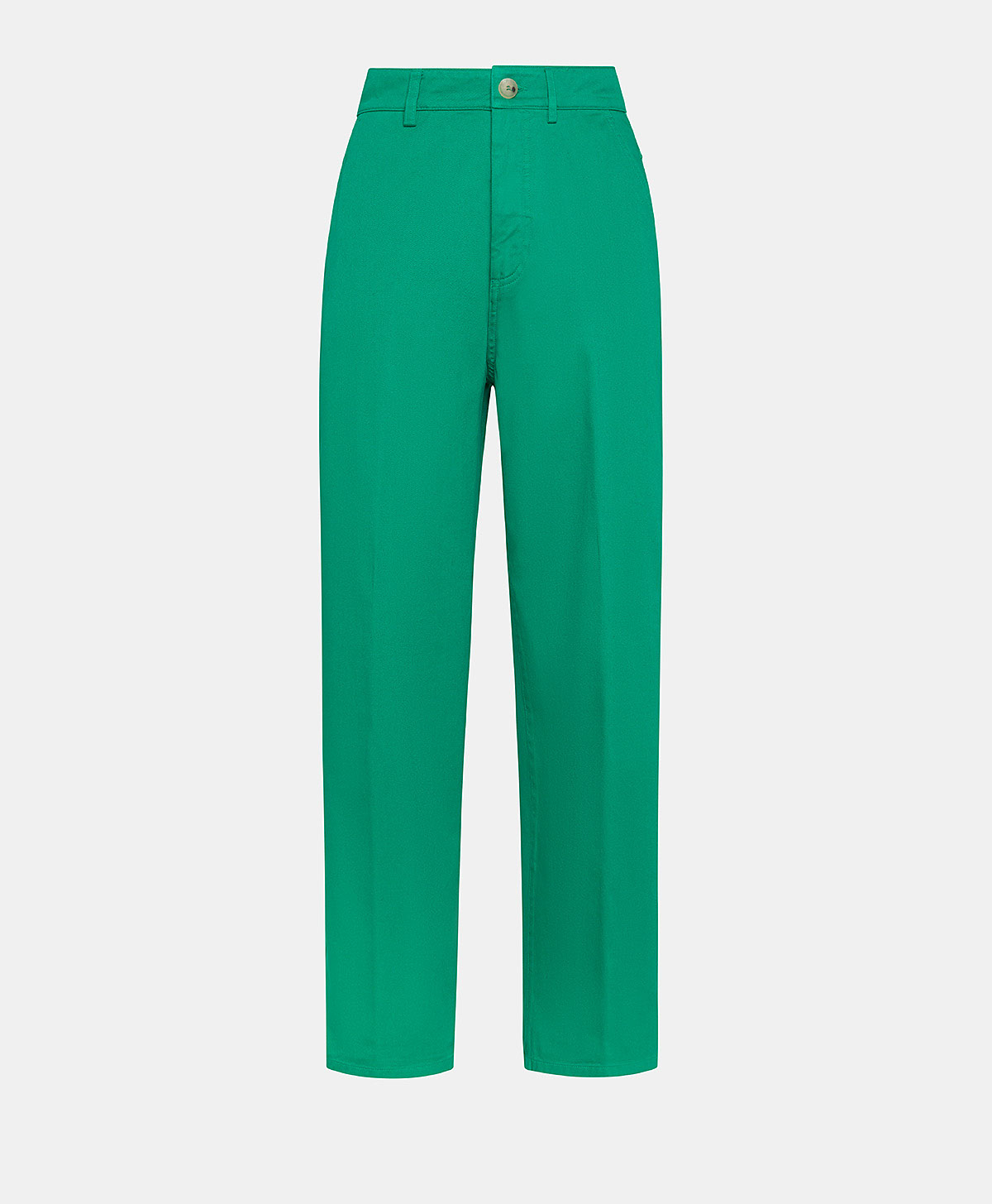 FUCSIA BIS PANT IN GABARDINE - EMERALD GREEN - Momonì