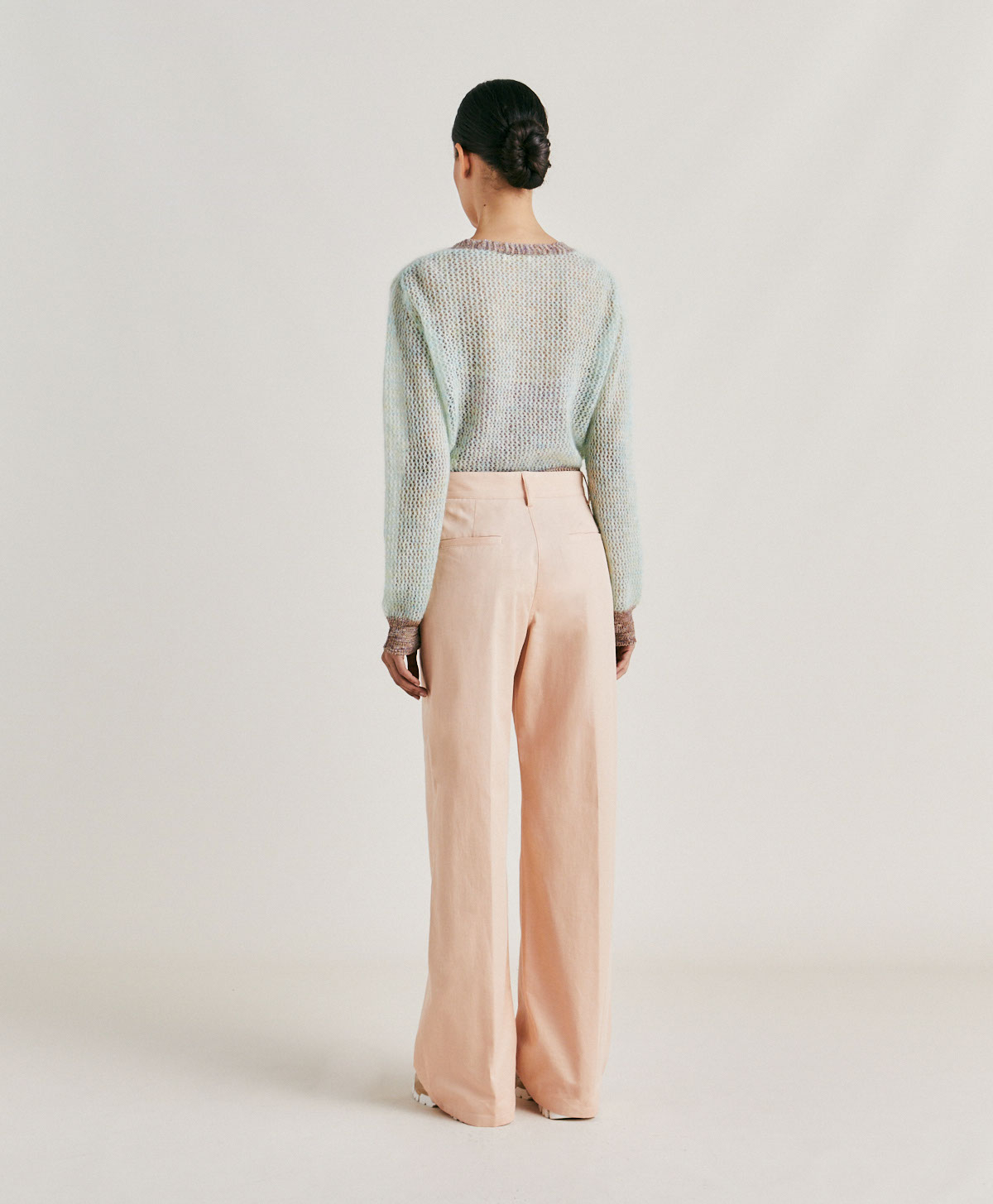 OLIVINA PANT IN STRETCH GABARDINE - BLOSSOM - Momonì