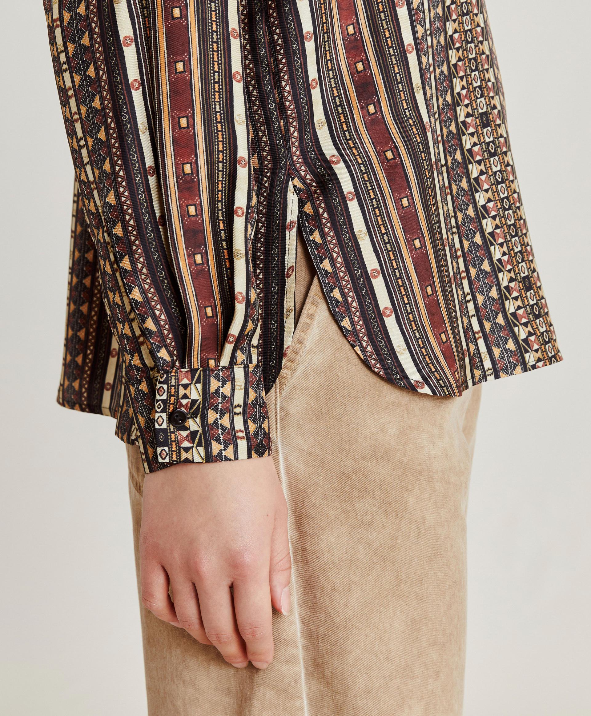 ARLES SHIRT IN SILK TWILL - MULTICOLOR BLACK - Momonì