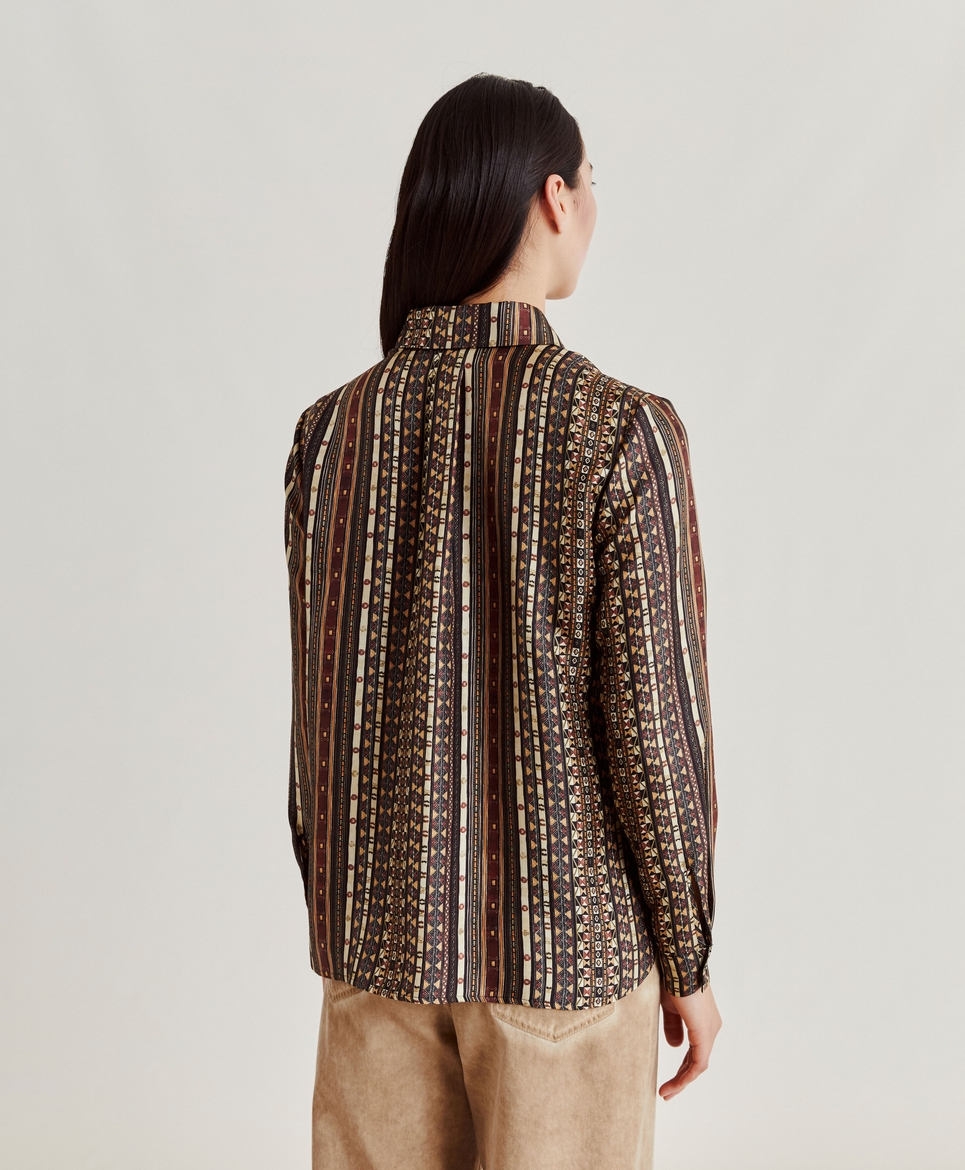 ARLES SHIRT IN SILK TWILL - MULTICOLOR BLACK - Momonì