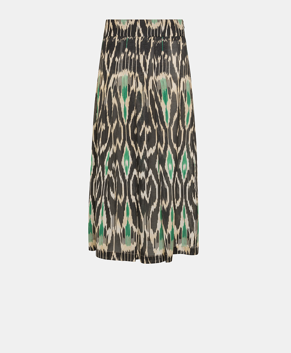CELESTIN SKIRT IN VISCOSE/LINEN - MULTICOLOR BLACK - Momonì