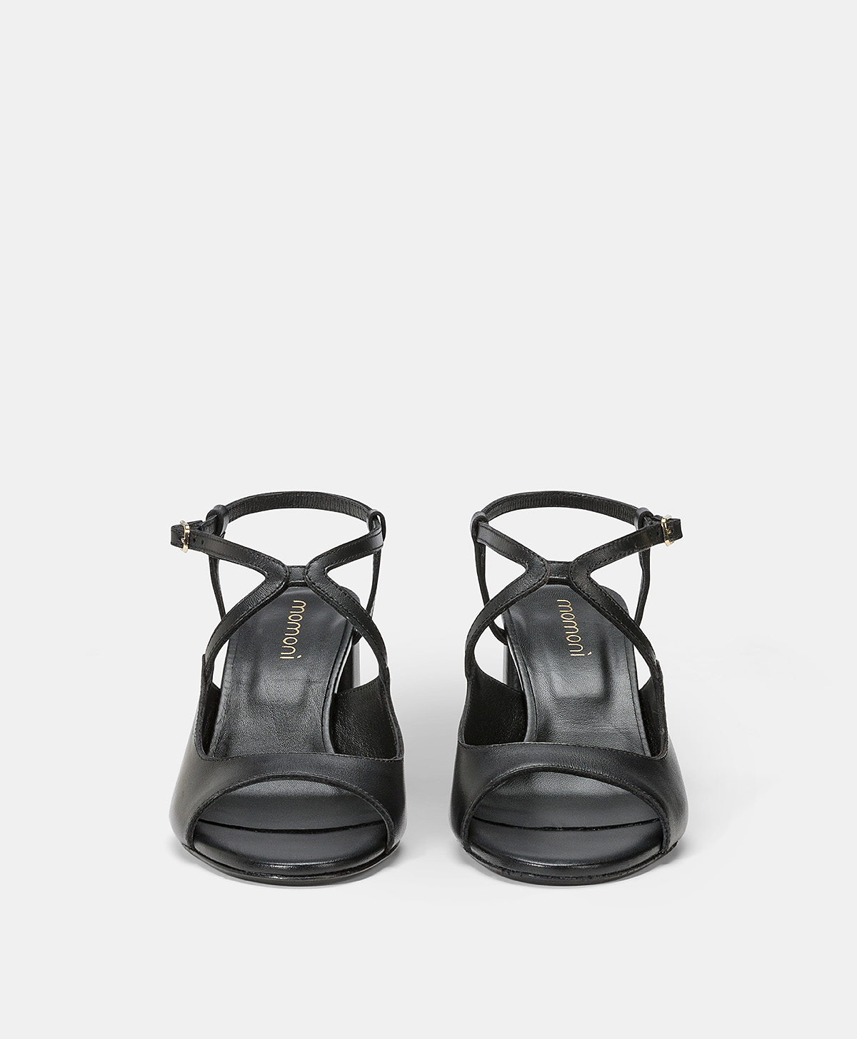 SANDALES ZURLETTO EN CUIR NAPPA - NOIR - Momonì