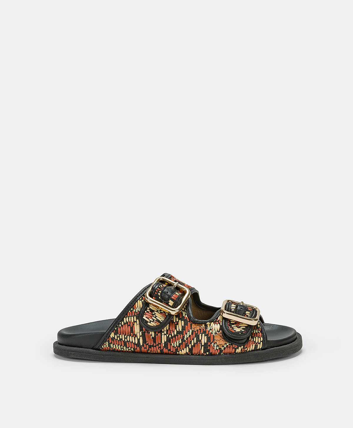 CHAMORRO SANDALS WITH WOVEN - MULTICOLOR BLACK - Momonì