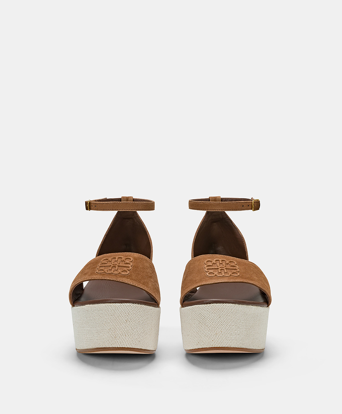 SORAYA SANDALS IN LEATHER AND CANVAS - LEATHER - Momonì