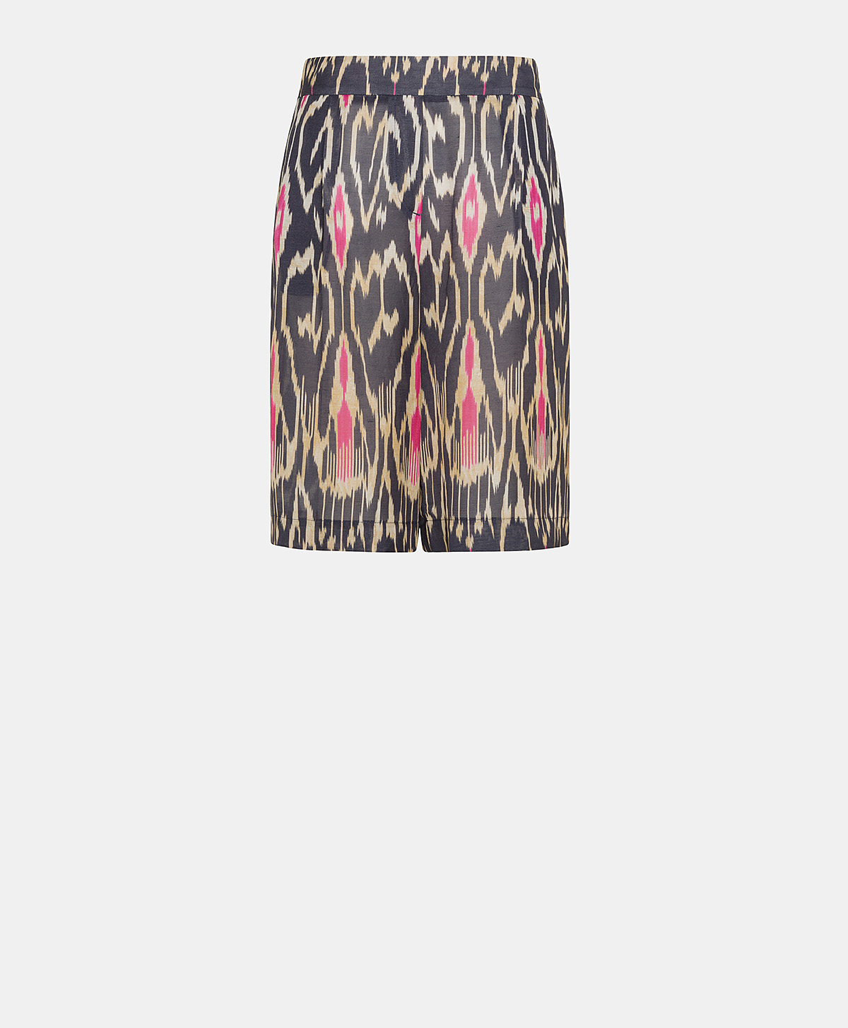 NINA SHORT IN VISCOSE/LINEN - MULTICOLOR BLUE - Momonì