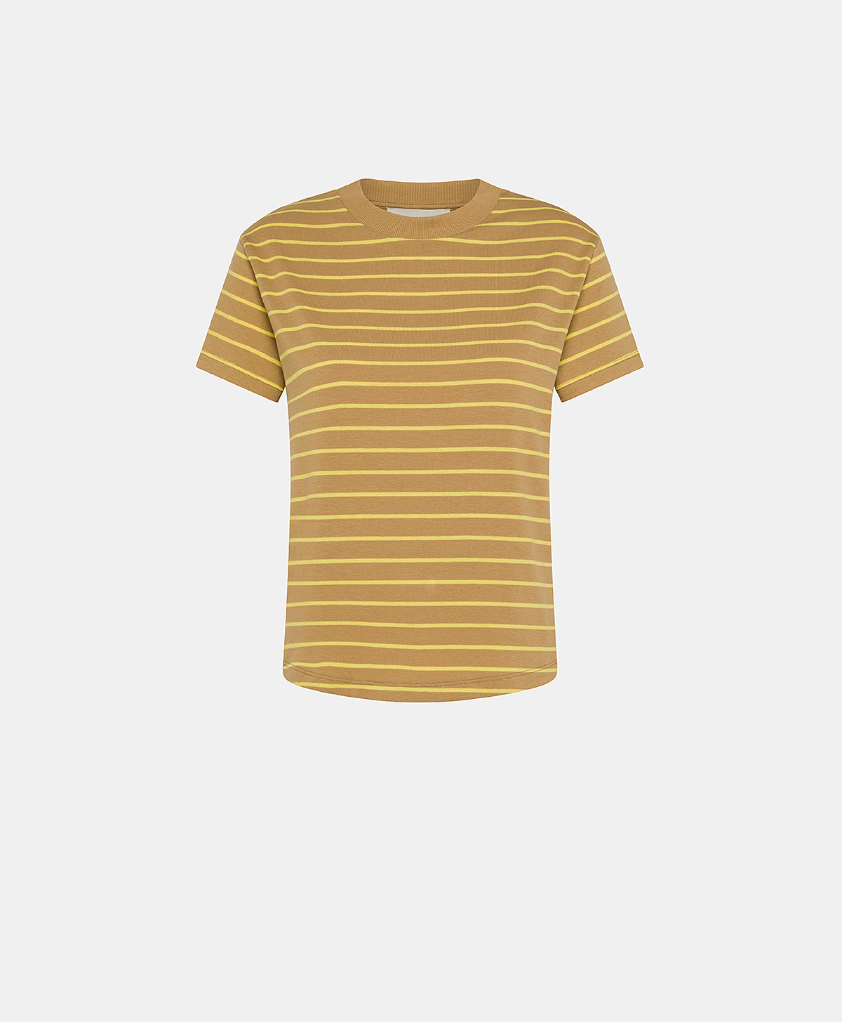 LOTTIE TSHIRT IN STRIPED JERSEY - CAMEL/YELLOW - Momonì