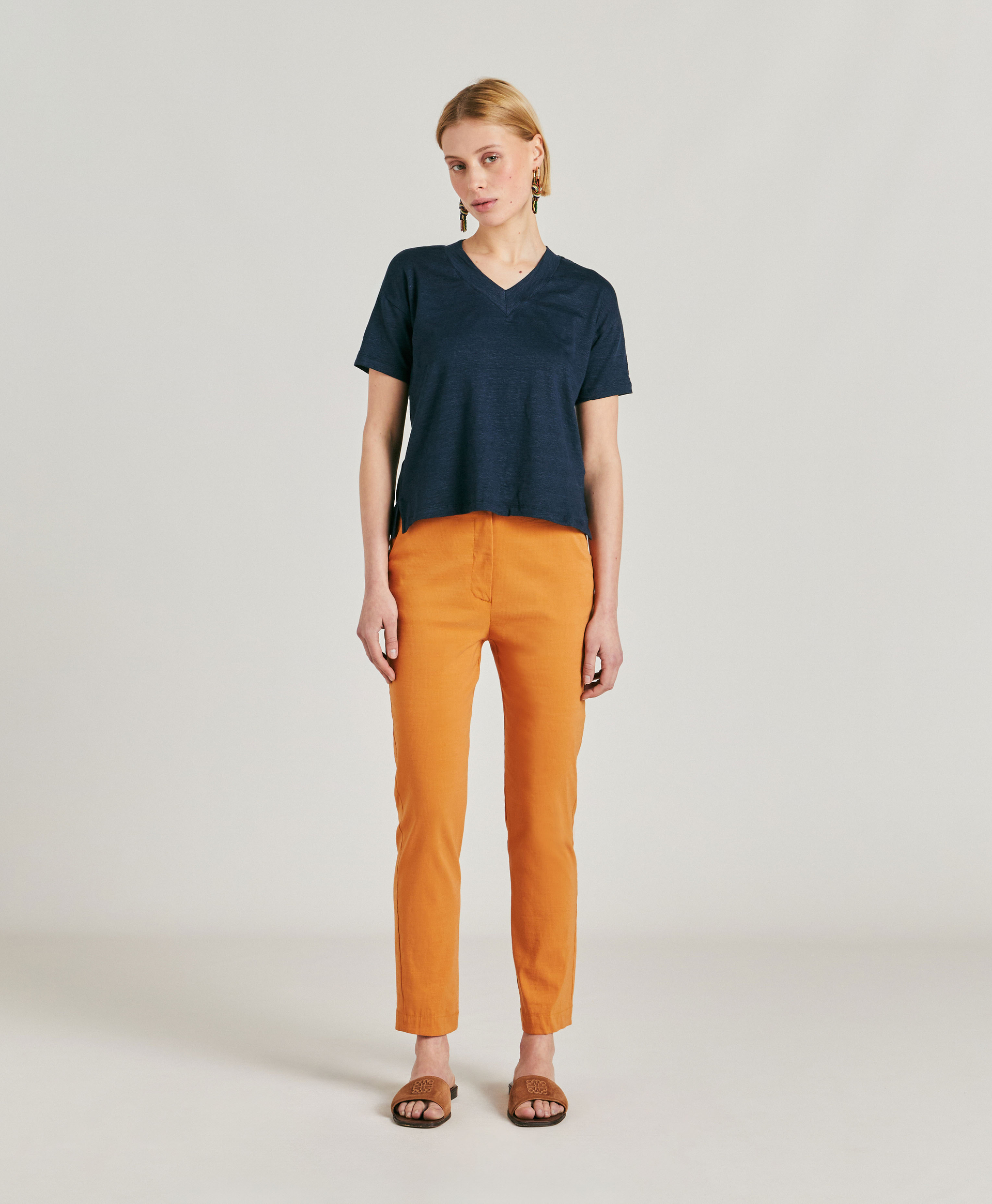 TSHIRT NANCY EN JERSEY LIN - BLEU NUIT - Momonì