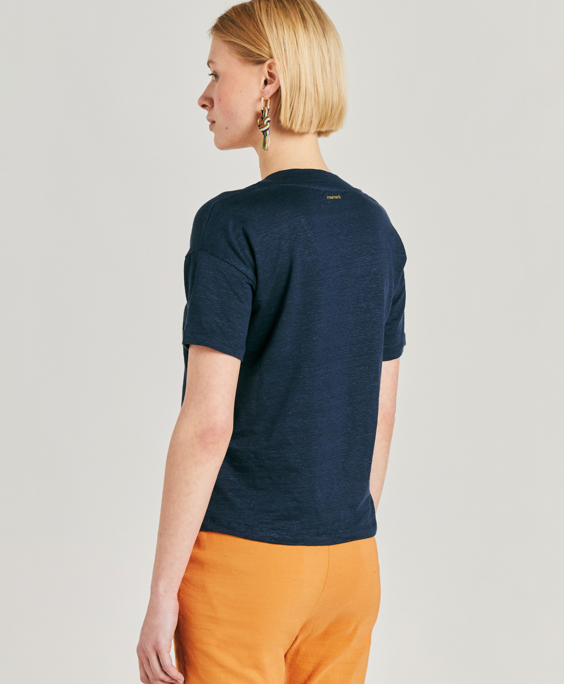 TSHIRT NANCY EN JERSEY LIN - BLEU NUIT - Momonì