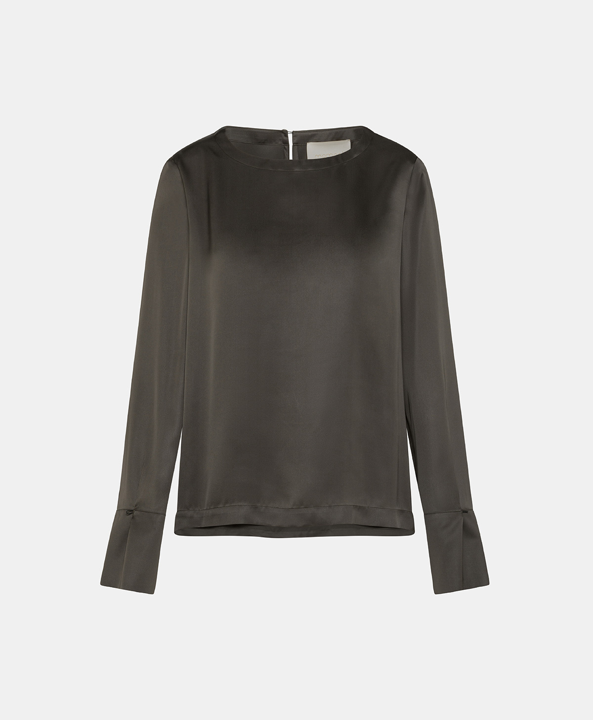 KENTA BLOUSE IN WASHED SILK - MILITARY GREEN - Momonì
