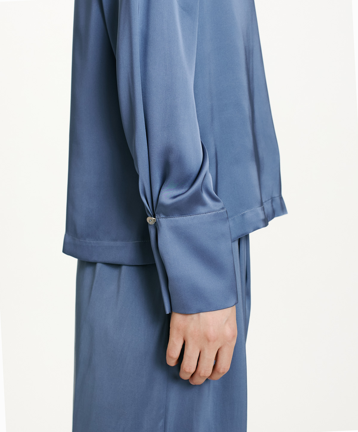 BLOUSE KENTA EN SOIE LAVÉE - PAPIER SUCRE - Momonì