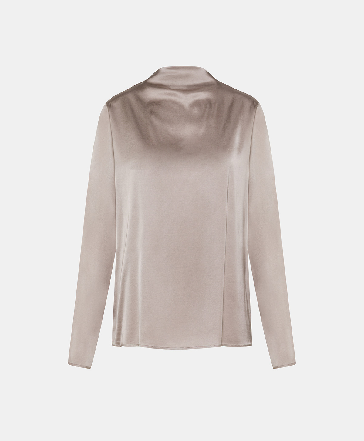ACHIRA BLOUSE IN SATIN - PEARL - Momonì