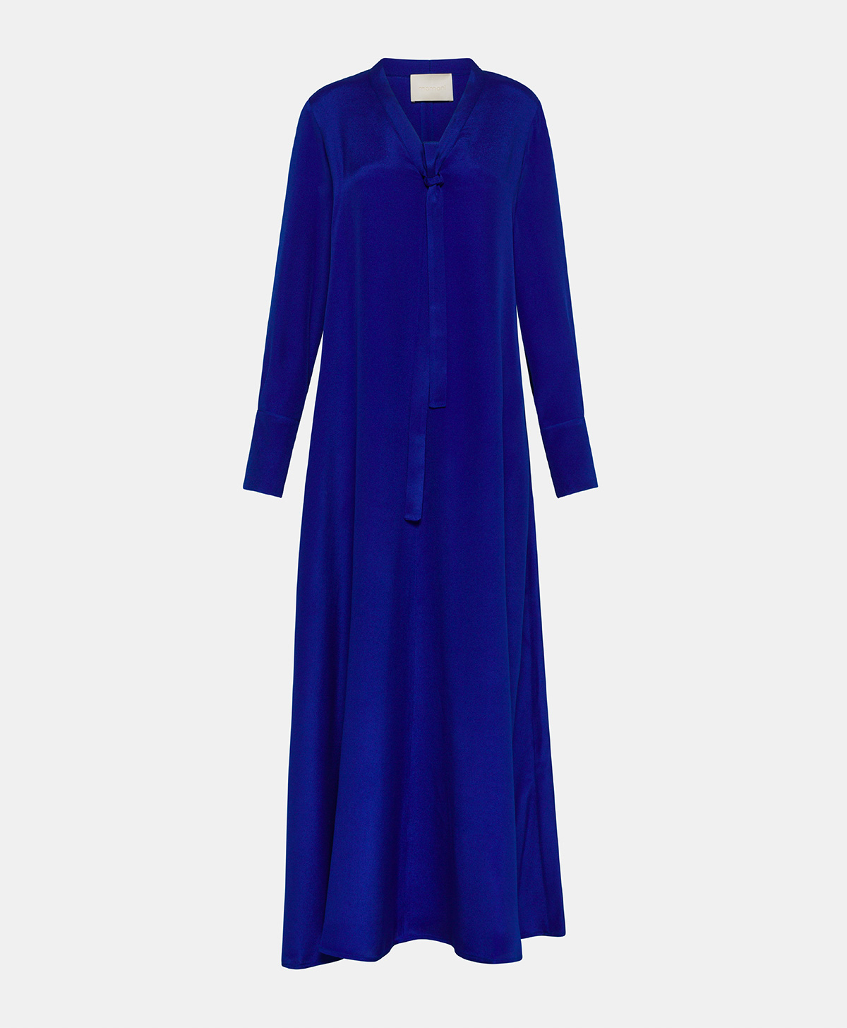 VESTITO TAIKI IN MISTO SETA DI CREPE-BLU - Momonì