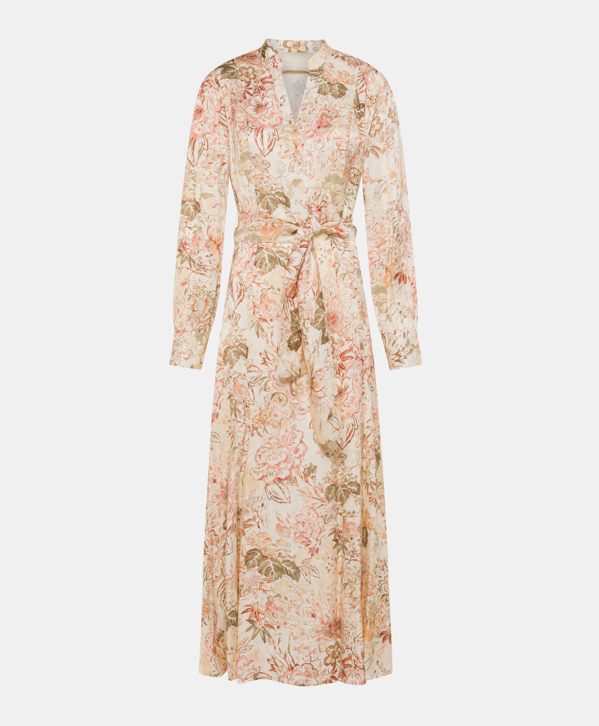 MIWA DRESS IN PRINTED JACQUARD VISCOSE - MULTICOLOR ROSE - Clothing - Momonì
