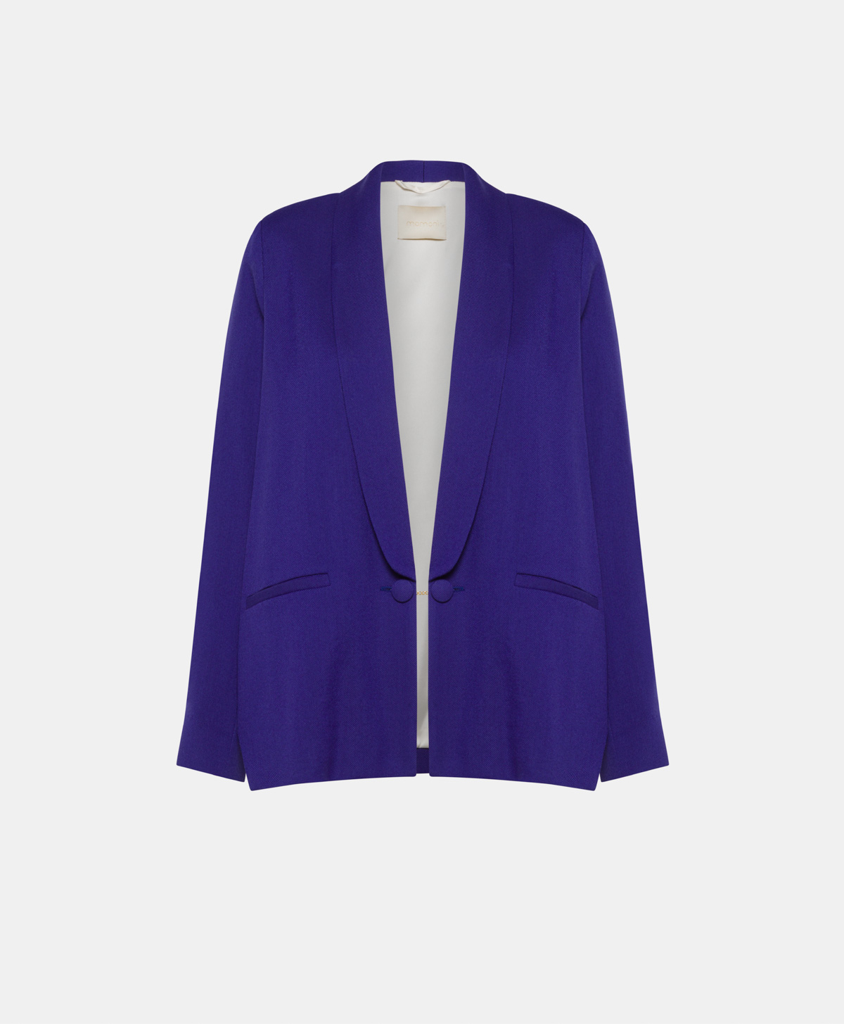 FUSUMA JACKET IN WOOL VISCOSE TWILL - BLUE - Clothing - Momonì