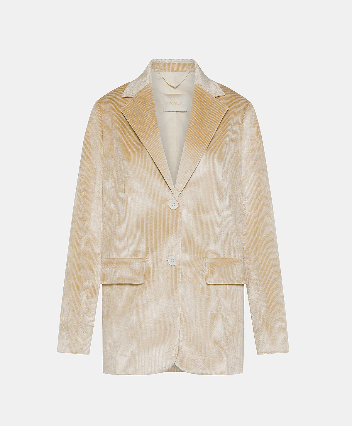 GIACCA AIRI IN VELLUTO A COSTE STRETCH-CREMA - Clothing - Momonì