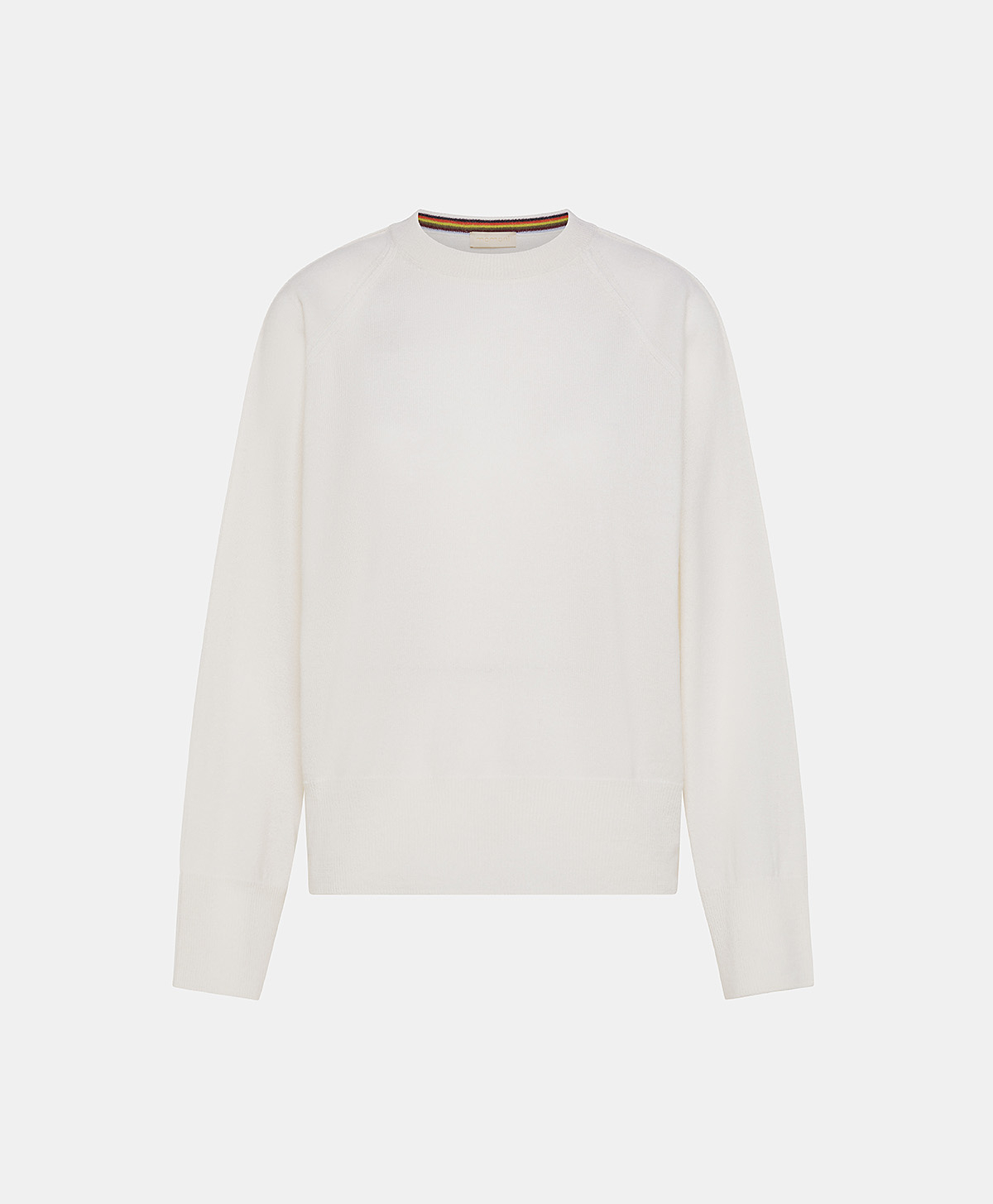 TRICOT ODINO EN LAINE MÉRINOS CACHEMIRE - CRÈME - Momonì