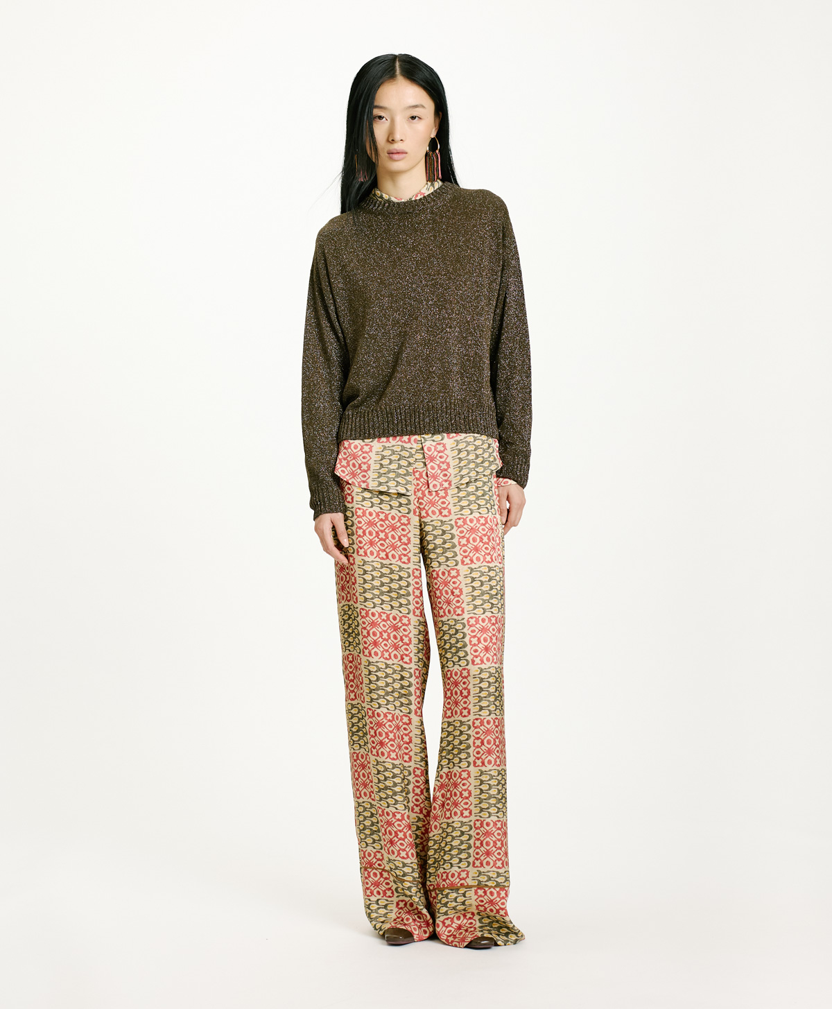 MAGLIA KARASU IN LUREX-ALGA - Momonì