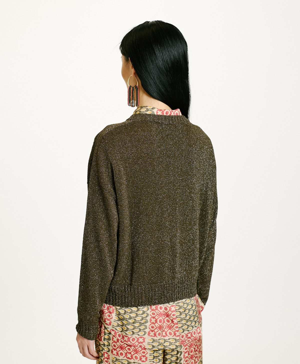 MAGLIA KARASU IN LUREX-ALGA - Momonì